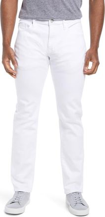 Mavi Marcus Slim Straight Leg Jeans in Marcus Double White Supermove at Nordstrom, Size 32 X 32