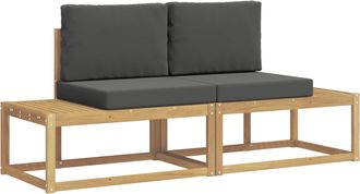 vidaXL Conjunto De Sof&aacute;s De Exterior 2 Uds. Blanco Y Antracita Vidaxl