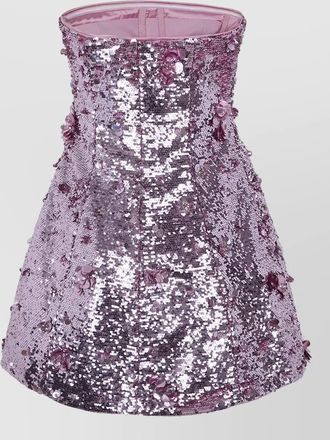 SIMKHAI arta strapless bustier floral mini dress