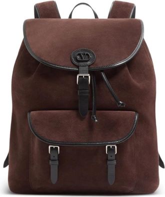 Valentino Garavani Zijden Nylon Rugzak - Dames - Rugzakken - Bruin - ONE Size - Nylon - Tassen