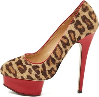 Charlotte Olympia Pumps Polly leopardate - Marrone