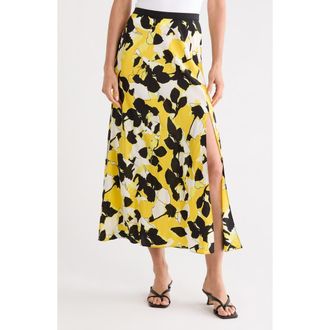 Diane Von F&uuml;rstenberg Isadora Silk Maxi Skirt in Egons Floral Yellow at Nordstrom Rack, Size Xx-Small
