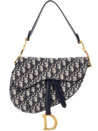 Dior Saddle Handbag Oblique Canvas Medium shoulder bag - Blauw