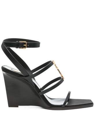 Saint Laurent 100mm Cassandra sandals - women - Polyurethane/Calf Leather/Polyurethane/Calf Leather/Calf Leather - 36 - Black