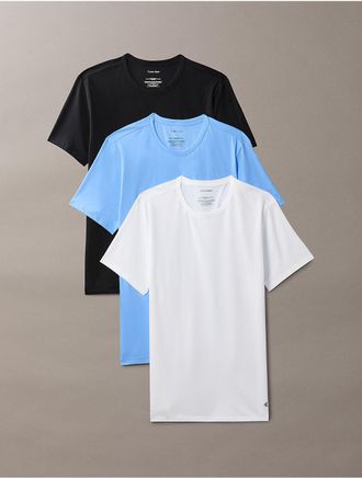 Calvin Klein Mens Cotton Stretch Blend 3-Pack Slim Fit Crewneck T-Shirt - Multi - XL