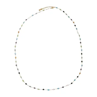 Dansk Copenhagen Accessoires, Dames, Geel, ONE Size, Eira Soft Waterproof 18K Gold Plated Long Necklace - Polished Stainless Steel