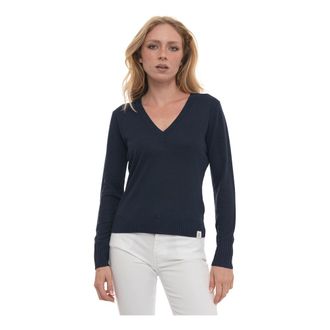 Peuterey V-neck Knitwear, female, Blue, Size: XL JAN VI 01 V-neck pullover