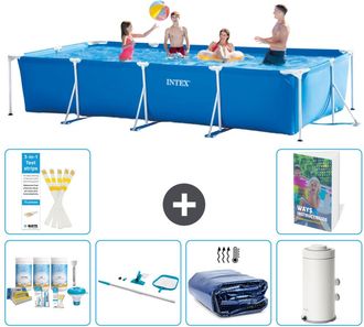 Intex Piscina Con Estructura Rectangular - 450x220x84 Cm - 7-piezas S93