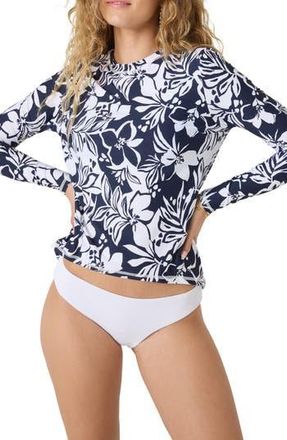 Roxy Oceanside Sea Skippin Long Sleeve Cover-Up Shirt in Mood Indigo at Nordstrom Rack, Size X-Small