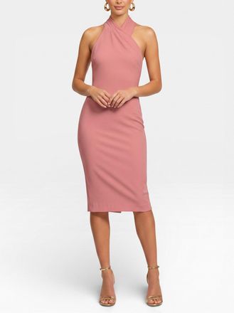 Rachel Roy Harland Crossover Halter Midi Dress
