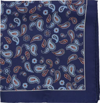 Ben Sherman Paisley Pocket Square in Navy at Nordstrom Rack