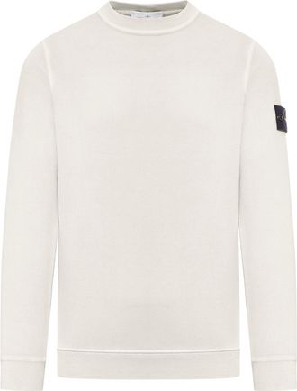 Stone Island CREWNECK SWEATSHIRT WITH COMPASS LOGO - Stone Island - Man