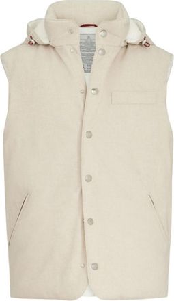 Brunello Cucinelli Beige Sleeveless Jacket