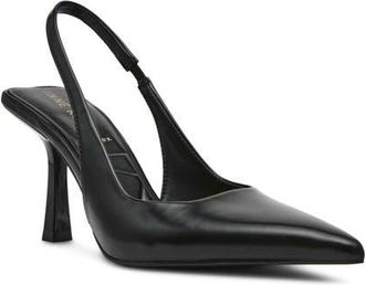 Anne Klein Itzy Pointed Toe Slingback Pump in Black Box at Nordstrom, Size 7.5