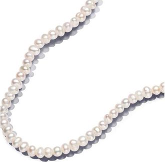 Pandora Treated Freshwater Cultured Pearls T-bar Collier Necklace 14k gold plating