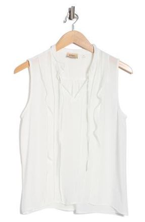 Elie Tahari Ruffle Sleeveless Top in Ivory at Nordstrom Rack, Size X-Large