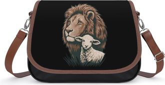 Generic Lion And Lamb Fashion Womens Crossbody Bags Novelty Handbag Shoulder Bag Purse