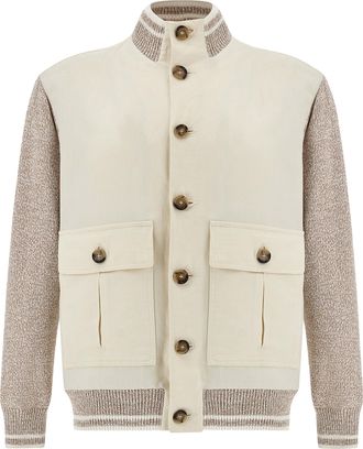 Paul & Shark Beige Ibrido Bottoni Cotone Hybrid Jacket