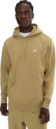 Nike Club Fleece Pullover Hoodie Mens Clothing Parachute Beige/Parachute Beige/White : 2XL, Cotton/Polyester