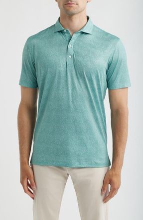 Johnnie-O Bars Open Performance Jersey Polo in Sublime at Nordstrom, Size Xx-Large
