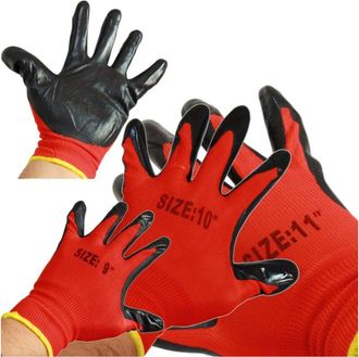 Trade Shop Trade Shop - 12 Paia Di Guanti Da Lavoro Spalmati Nylon Nitrile Disponibili In 91011