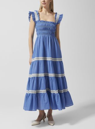 Rixo Womens Aubrie smocked bust dress