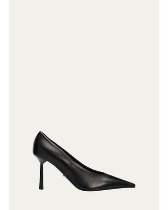 Prada 90mm Leather Pointed-Toe Pumps