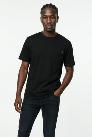 Jack & Jones Kurzarmshirt JACK & JONES JJEDOVER SLUB TEE SS NOOS, Herren, Gr. XXL, schwarz, Jersey, Obermaterial: 95% Baumwolle, 5% Elasthan, unifarben, relaxed fi