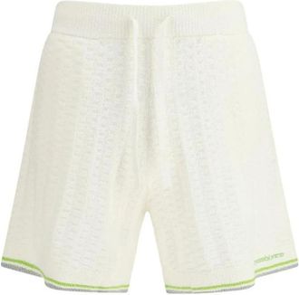 Casablanca Cotton Bermuda Shorts - Heren - Korte Broeken - Wit - M - Katoen - Korte Broeken