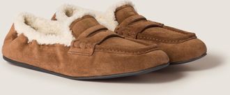 Miu Miu Ruches suede loafers