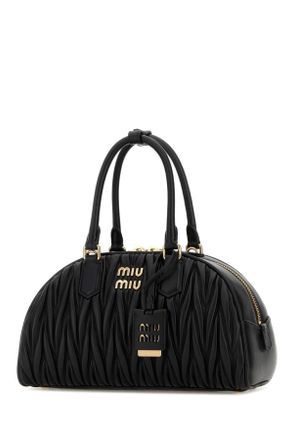 Miu Miu Womens Black Nappa Leather Arcadie Handbag Nero Borse A Mano Bag