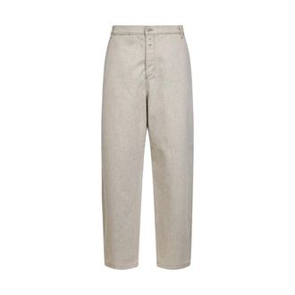Jacquemus Wide Trousers, male, Beige, Size: W31 Paysan de-N&icirc;mes Denim Pants