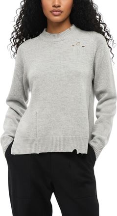 Maison Margiela Grey Distressed Crew Neck Sweater