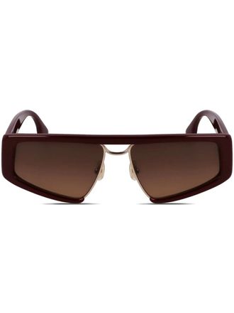 Victoria Beckham rectangle-frame sunglasses - Red