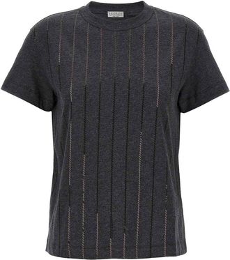 Brunello Cucinelli Micro Sequin T-Shirt