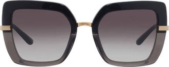 Dolce & Gabbana Grey Gradient Butterfly Ladies Sunglasses DG4373 32468G 52