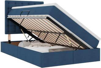 vidaXL Storage Bed with Mattress Blue 120 x 200 cm Polyester vidaXL