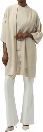 Joseph Ribkoff Embellished Boucl&eacute; Open Front Cardigan In Birch