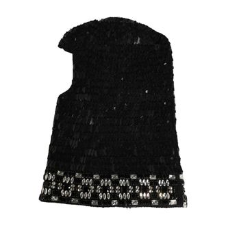 Dolce & Gabbana Hats, female, Black, Size: ONE SIZE Embellished Sequin Balaclava