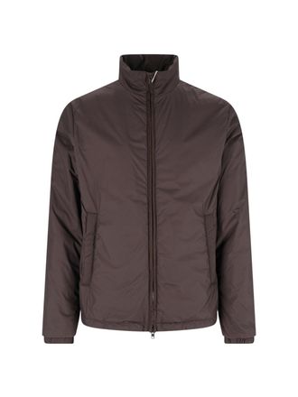 Herno Brown Waterproof High Collar Zip Jacket