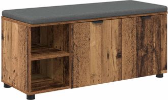 vidaXL Banco De Entrada Con Coj&iacute;n Madera Vieja 100 X 38 X 46 Cm Vidaxl