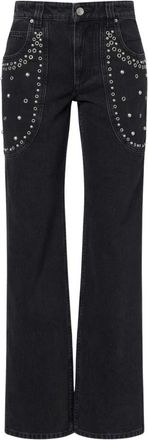 Isabel Marant Silka Jeans - Dames - Regular Fit Jeans - Zwart - XS - Katoen - Jeans