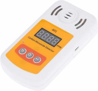 OEM Mini Detector Port&aacute;til De Mon&oacute;xido De Carbono, Medidor De Gas Co Con Alarma De Sonido Y Luz, Blanco Y Amarillo