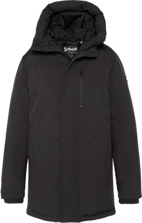 Schott NYC Schott Nyc, Jassen, Heren, Zwart, M, Polyester, Parka met capuchon