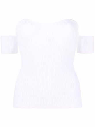 Helmut Lang Top con spalle scoperte - Bianco