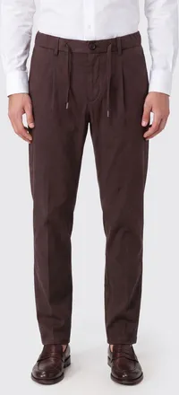 Herno Pantaloni slim fit Resort in microfibra tecnica con coulisse in vita
