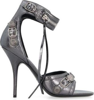 Balenciaga Gray Calfskin Stiletto Heel Womens Sandals