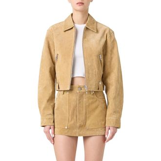 Blank NYC Crop Suede Jacket in Cinnamon Crunch at Nordstrom Rack, Size X-Small