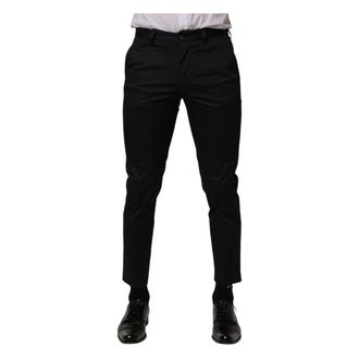 Dolce & Gabbana Suit Trousers, male, Blue, Size: XS Skinny Dress Trousers