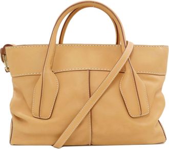 Tod's Beige Leather Tote Bag (Pre-Owned)